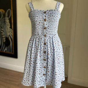 Blue Elastic Summer Dollhouse Dress